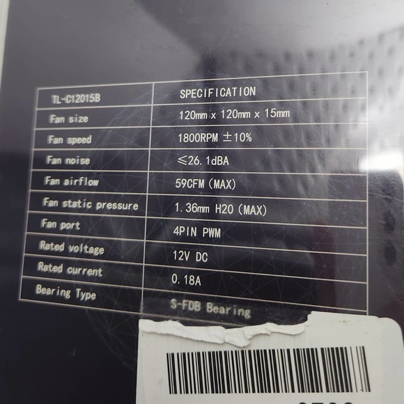 Thermalright TL - C12015B 120 MM Ultra Thin Fan - Picture 3 of 3